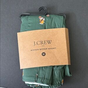 NEW J. Crew Green Woven Boxer Shorts100%cotton